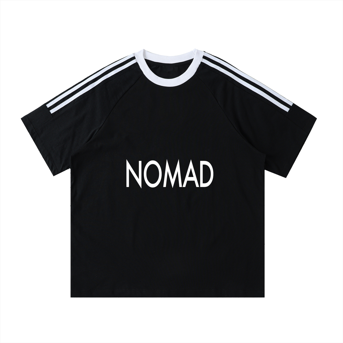 Nomad Contrast Tape Crewneck Cotton T-Shirt