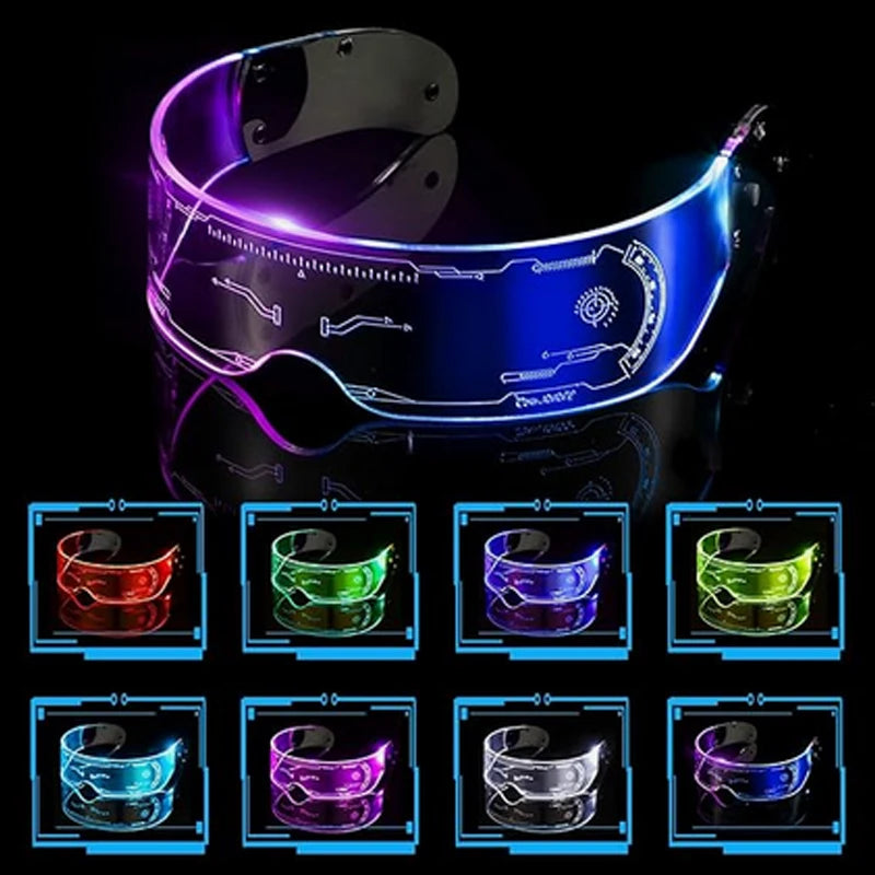 Cyberpunk LED Light-Up Glasses | Glow Rave & Party Eyewear