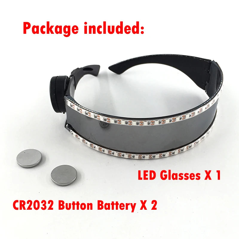 Cyberpunk LED Light-Up Glasses | Glow Rave & Party Eyewear