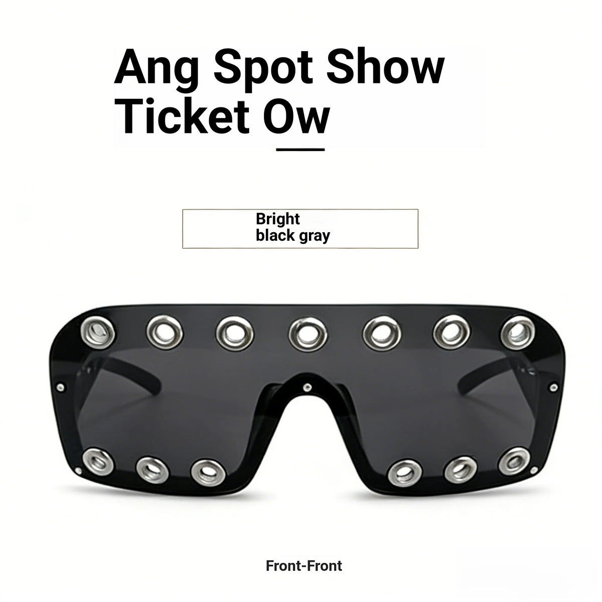 Cyberpunk Rectangle Studded Sunglasses | UV400 Party Eyewear