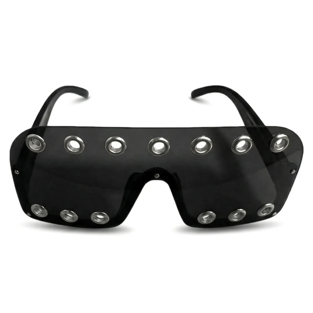 Cyberpunk Rectangle Studded Sunglasses | UV400 Party Eyewear