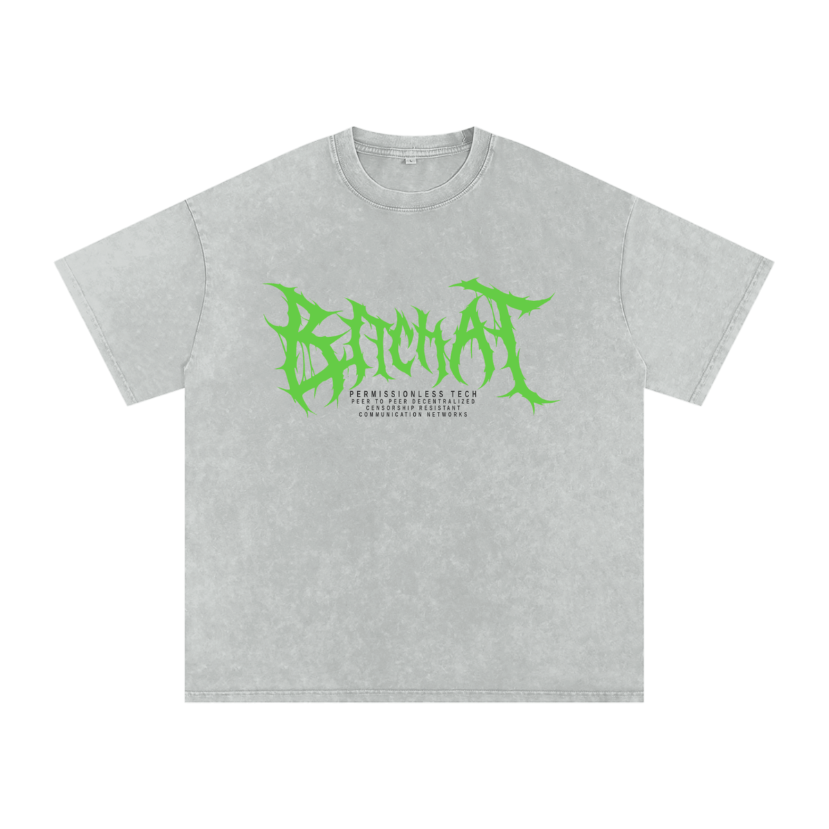 CyberPunk Snow Washed Oversized Cotton T-Shirt